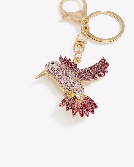 Rhinestone Hummingbird Keychain