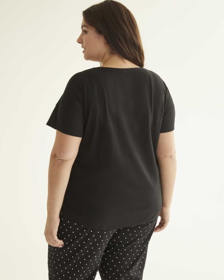 Essential Short-Sleeve Pyjama Top with Chest Pocket - ti VOGLIO