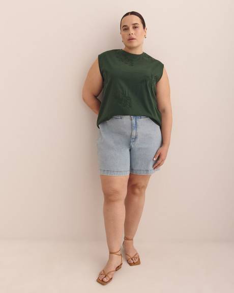 Camisole avec fleur en 3D