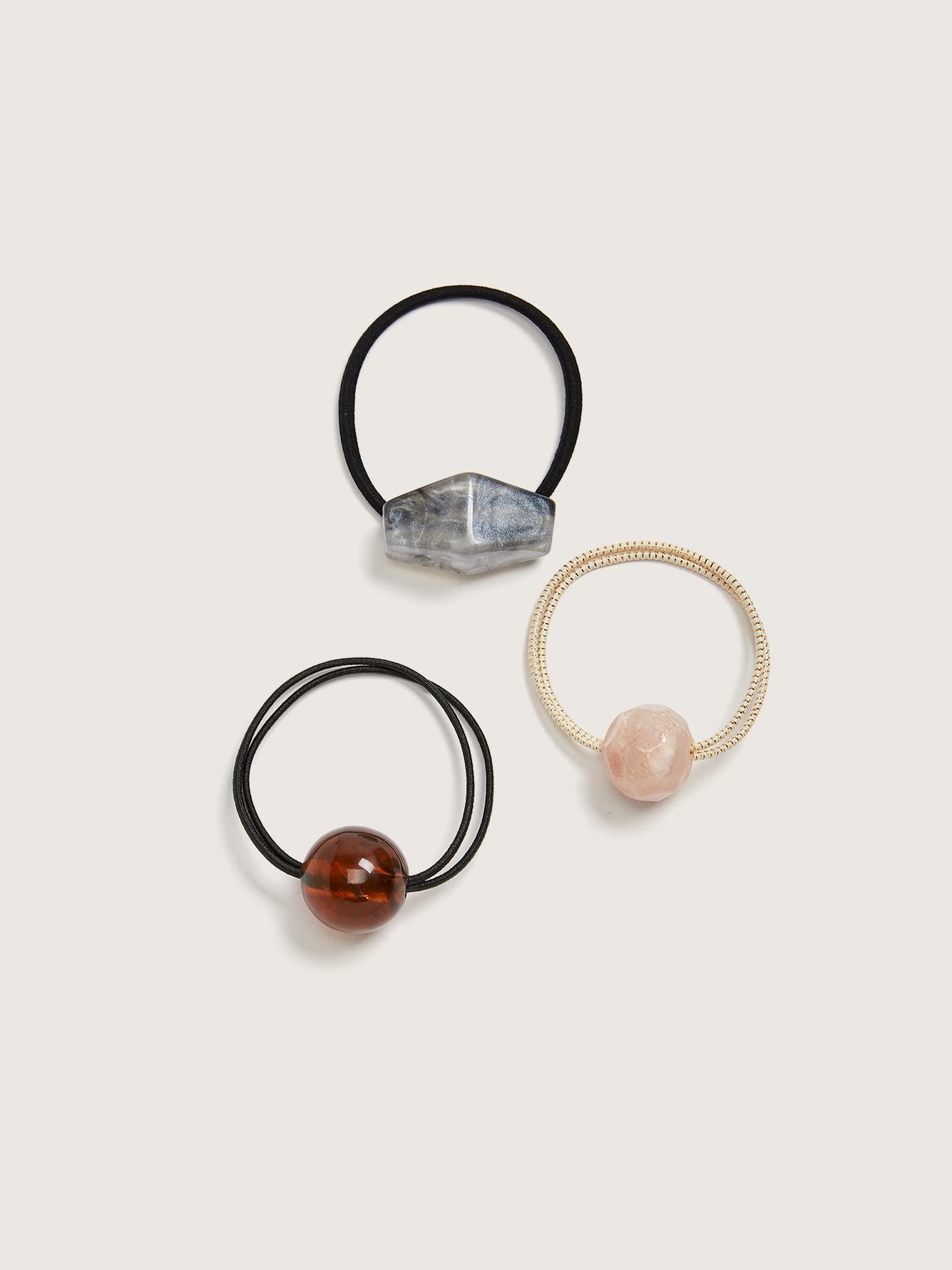 Beaded Hair Elastics, 3Pack Addition Elle Penningtons