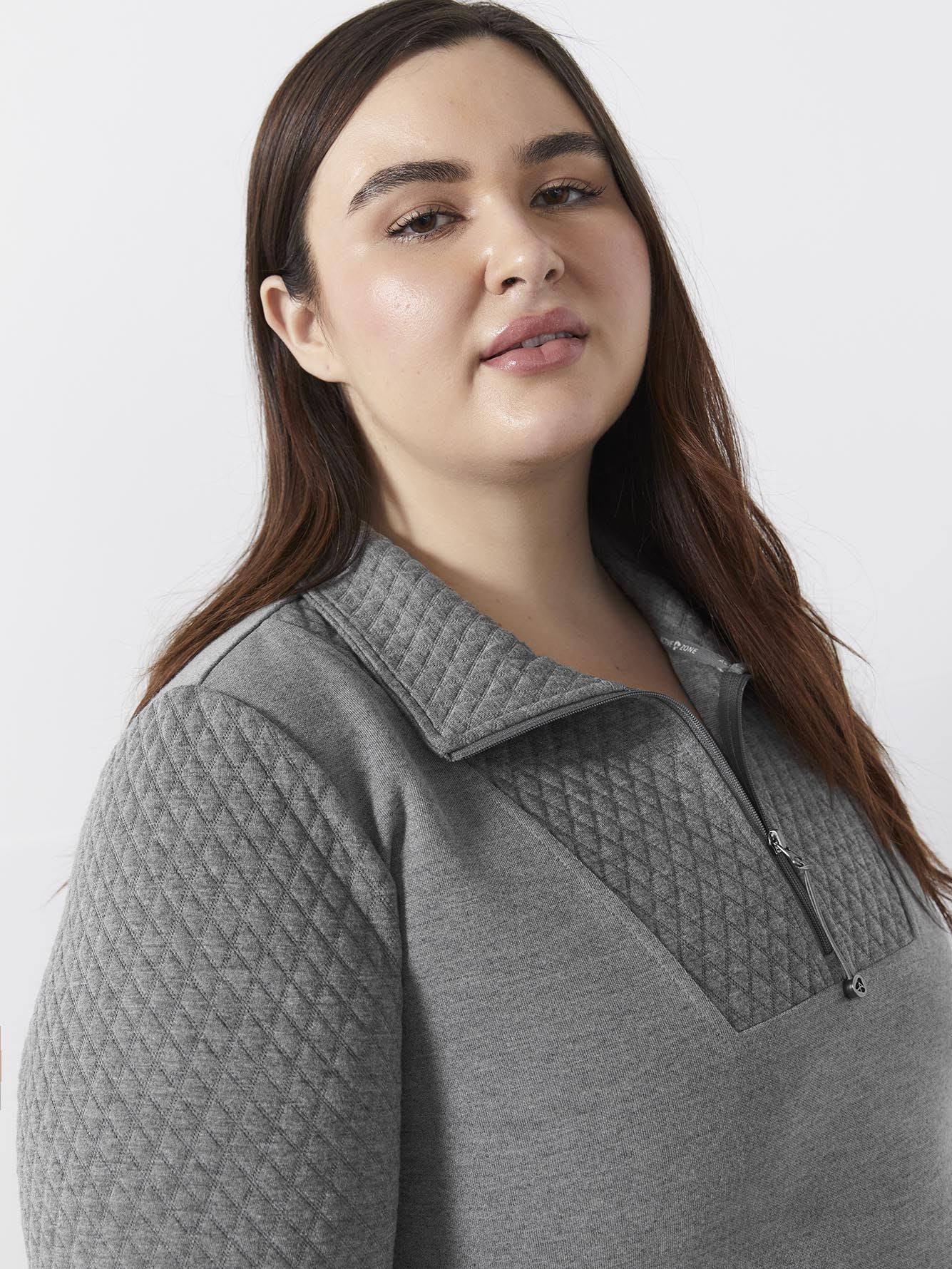 Quilted Quarter Zip Dress Active Zone Penningtons