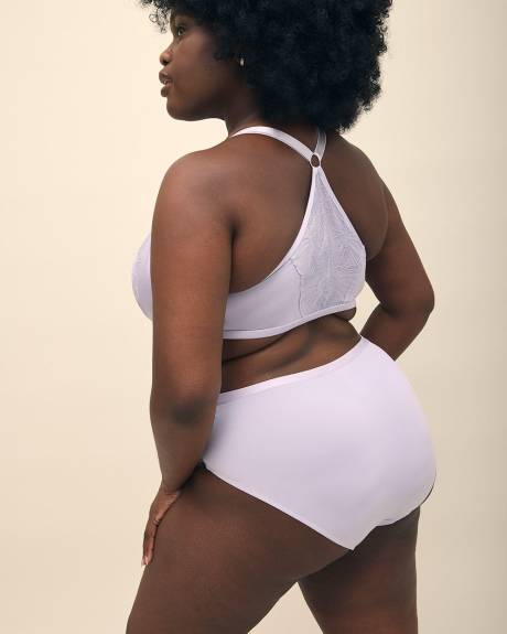 Culotte échancrée en microfibre avec dentelle - Déesse Collection