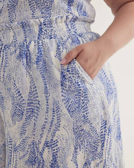 Printed Pull-On Crinkle Short