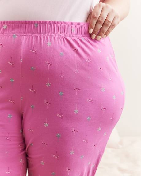 Printed Cotton Pyjama Capri - ti VOGLIO