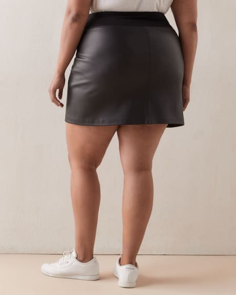 Mixed Media High-Waisted Skirt - Addition Elle