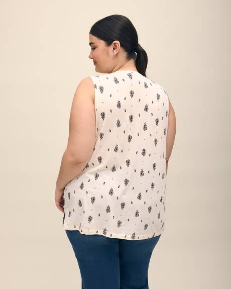 Haut sans manches en tricot avec col en U - Essentiels PENN.
