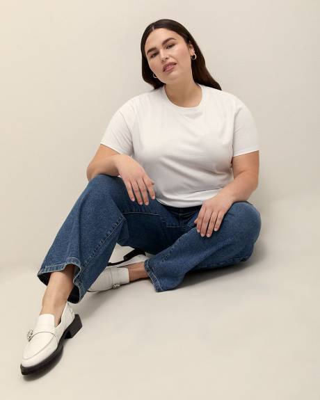 White Boyfriend-Fit T-Shirt - PENN. Essentials