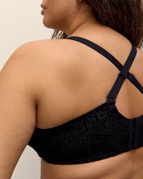 Zebra Wirefree Mesh Plunge Bra - Déesse Collection