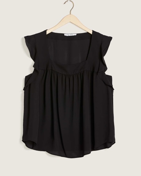 Solid Tank Top With Ruffles - In Every Story