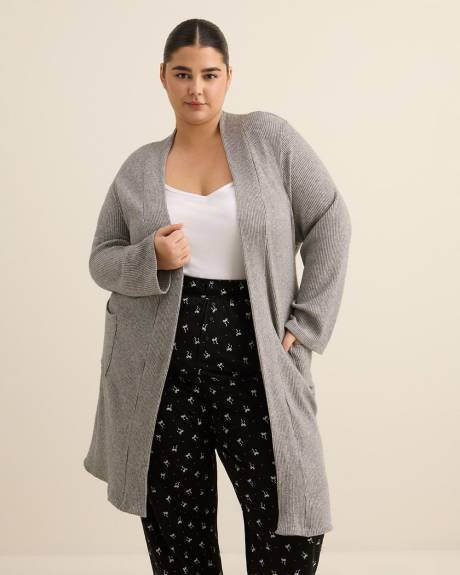 Grey Waffle Textured Robe - ti Voglio