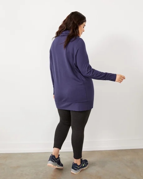 Long-Sleeve Tunic With Funnel Neck - ActiveZone