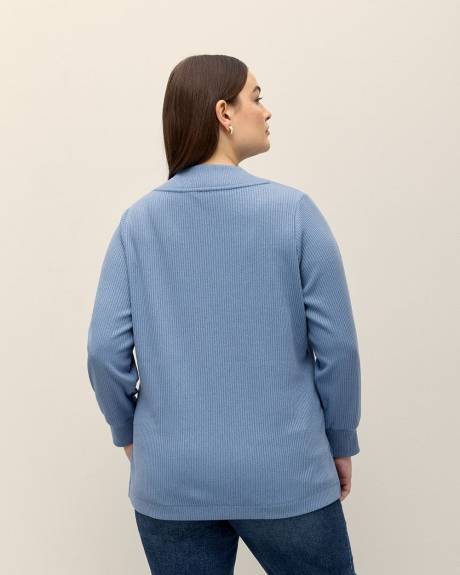 Haut en tricot avec manches longues bouffants