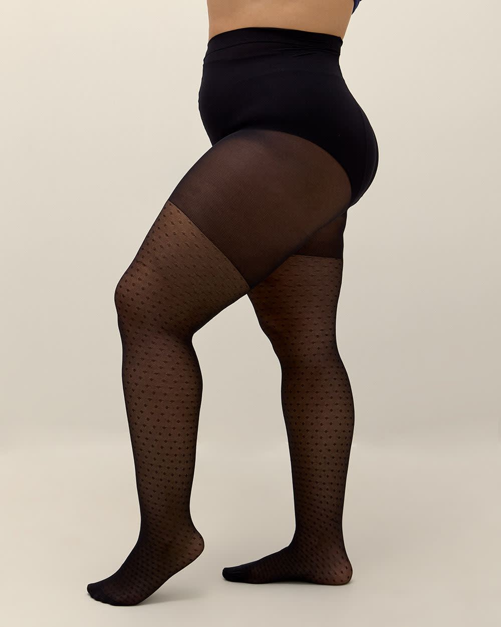 Black Dotted Fashion Tights