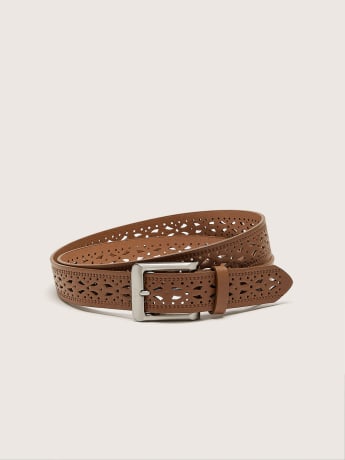 Ceinture en similicuir avec perforations