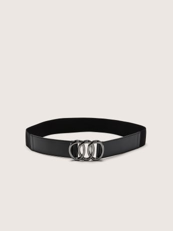 Elastic Belt with 3-Ring Buckle