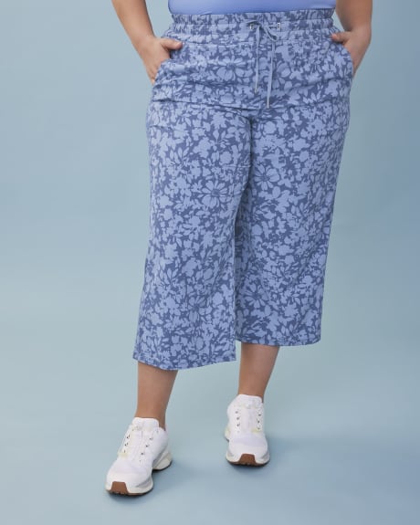 Responsible, Printed 4-Way Stretch Wide-Leg Crop Pant - Active Zone