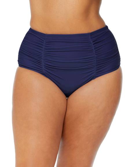 Blue High-Waisted Costa Swim Brief - Raisins Curve