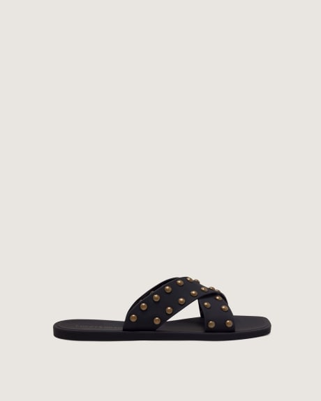 Regular Width, Slide Sandal with Polished Studs - Lucky Brand