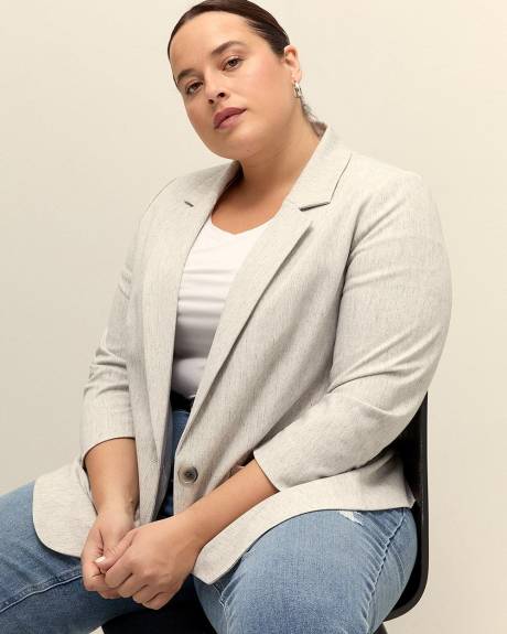 Ruched Sleeve Blazer - Addition Elle