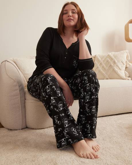 Printed Straight-Leg Knit Pyjama Pant - ti Voglio