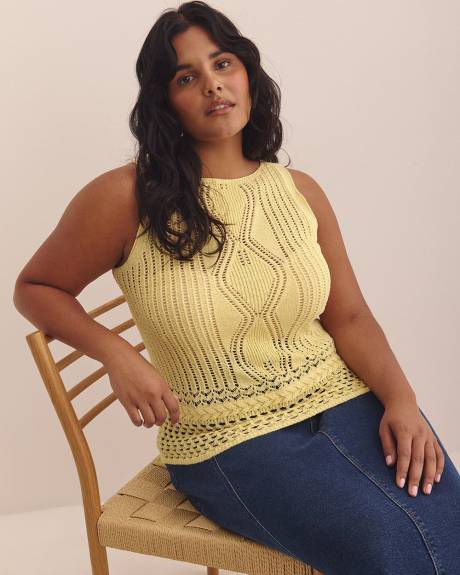 Camisole crochetée avec col bateau