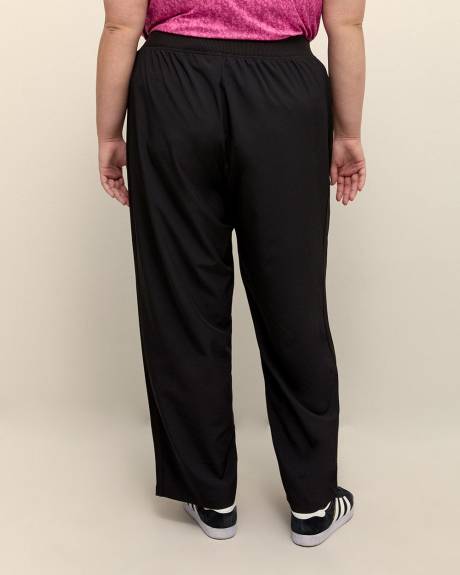Pantalon extensible noir à enfiler, petite, tissu responsable - Active Zone