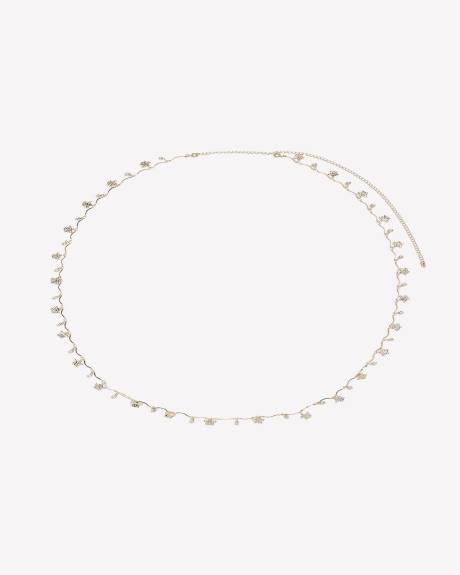 Chaînes de taille avec billes et breloques, ens. de 2