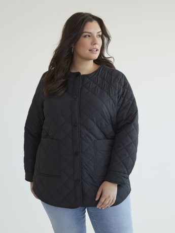Veste-chemise matelassée unie
