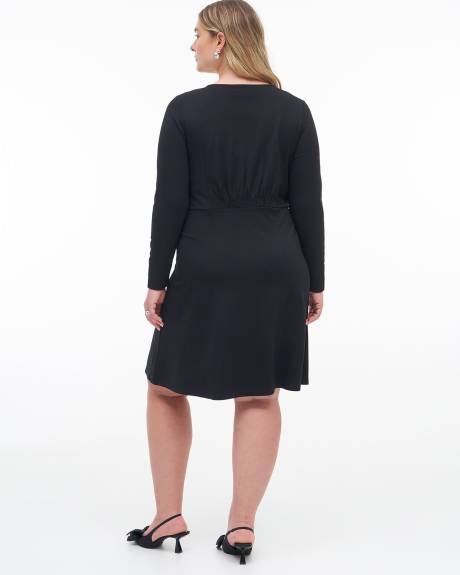 Robe noire en tricot avec fermeture à glissière - Addition Elle