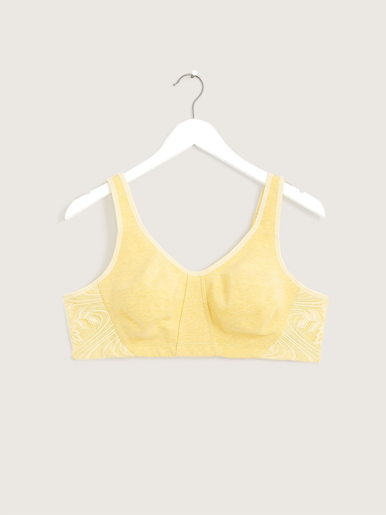 Wireless bra, Oval bra, Organic cotton, yellow