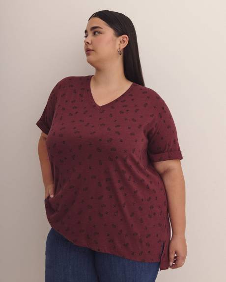 T-shirt col en V, coupe boyfriend - Essentiels PENN.