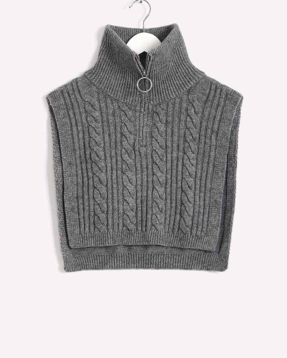 Cable Knit Neck Warmer with Zipper Penningtons