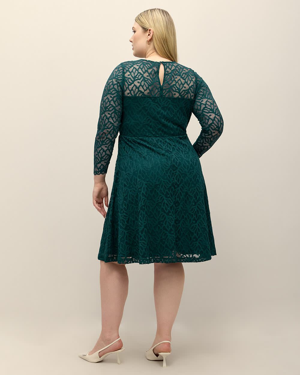 sutekilady / Winter Lace Belted Long Dress