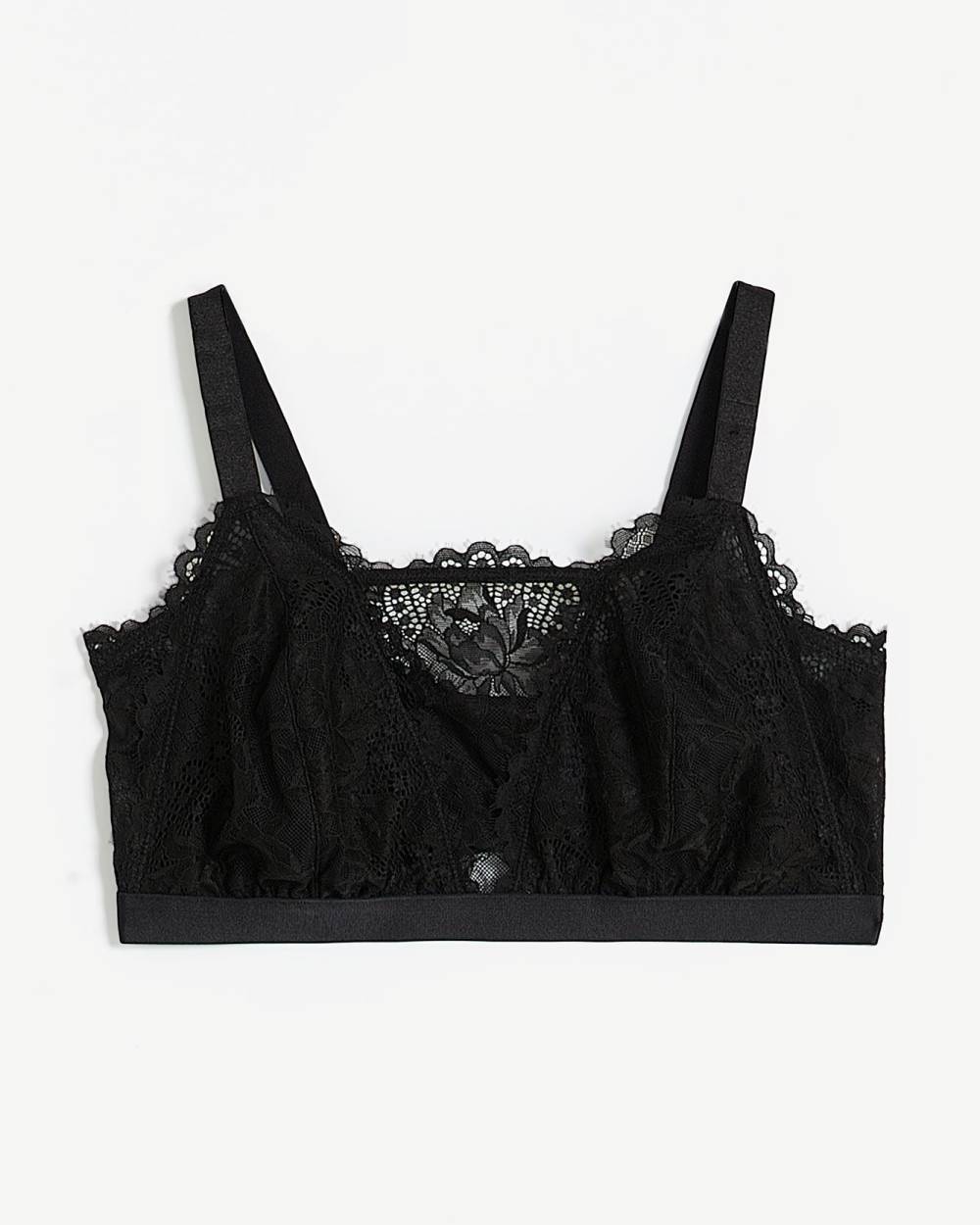 Women's Longline Lace Bralette - Auden™ Black XS