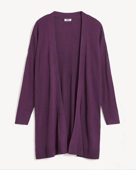Responsible, Ribbed Open Cardigan