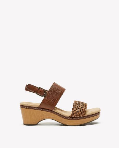 Wide-Width, Double Band Slingback Sandal with Buckle Closure - Clarks