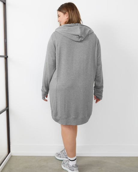 Heather Hooded Long-Sleeve Dress - ActiveZone