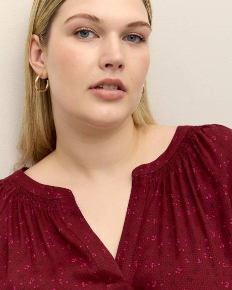 Raglan-Sleeve Swing Blouse