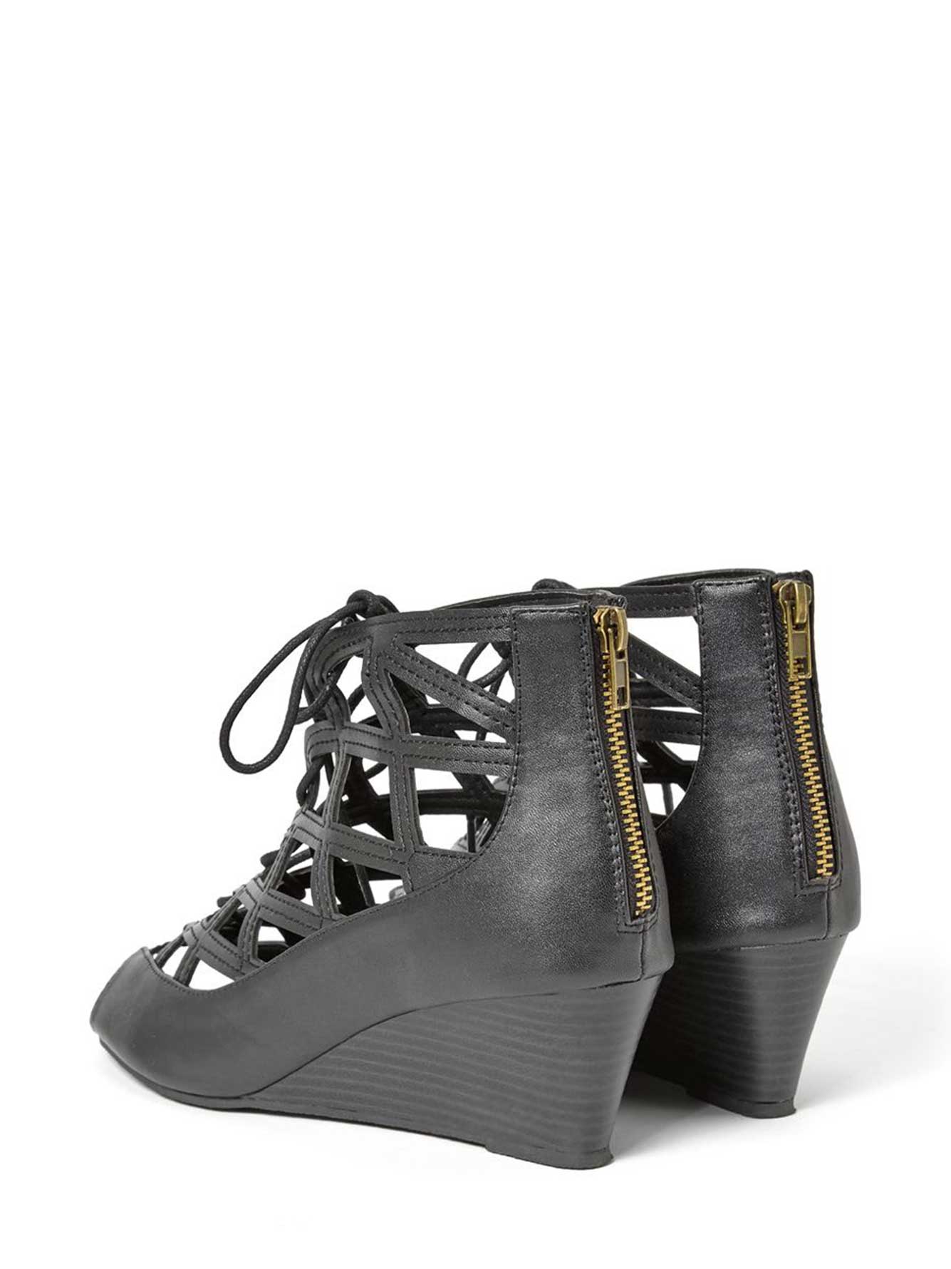 WideWidth Lace Up Wedge Shoes Penningtons