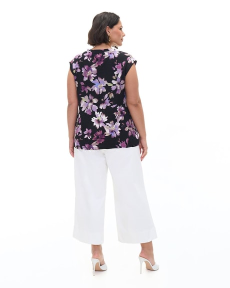 Floral Drop-Shoulder Textured Knit Top - Addition Elle