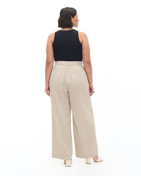 Linen Blend Wide-Leg Pant - Addition Elle