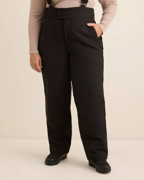 Black Snow Pants with Suspenders - Active Zone Black Snow Pants with Suspenders - Active Zone