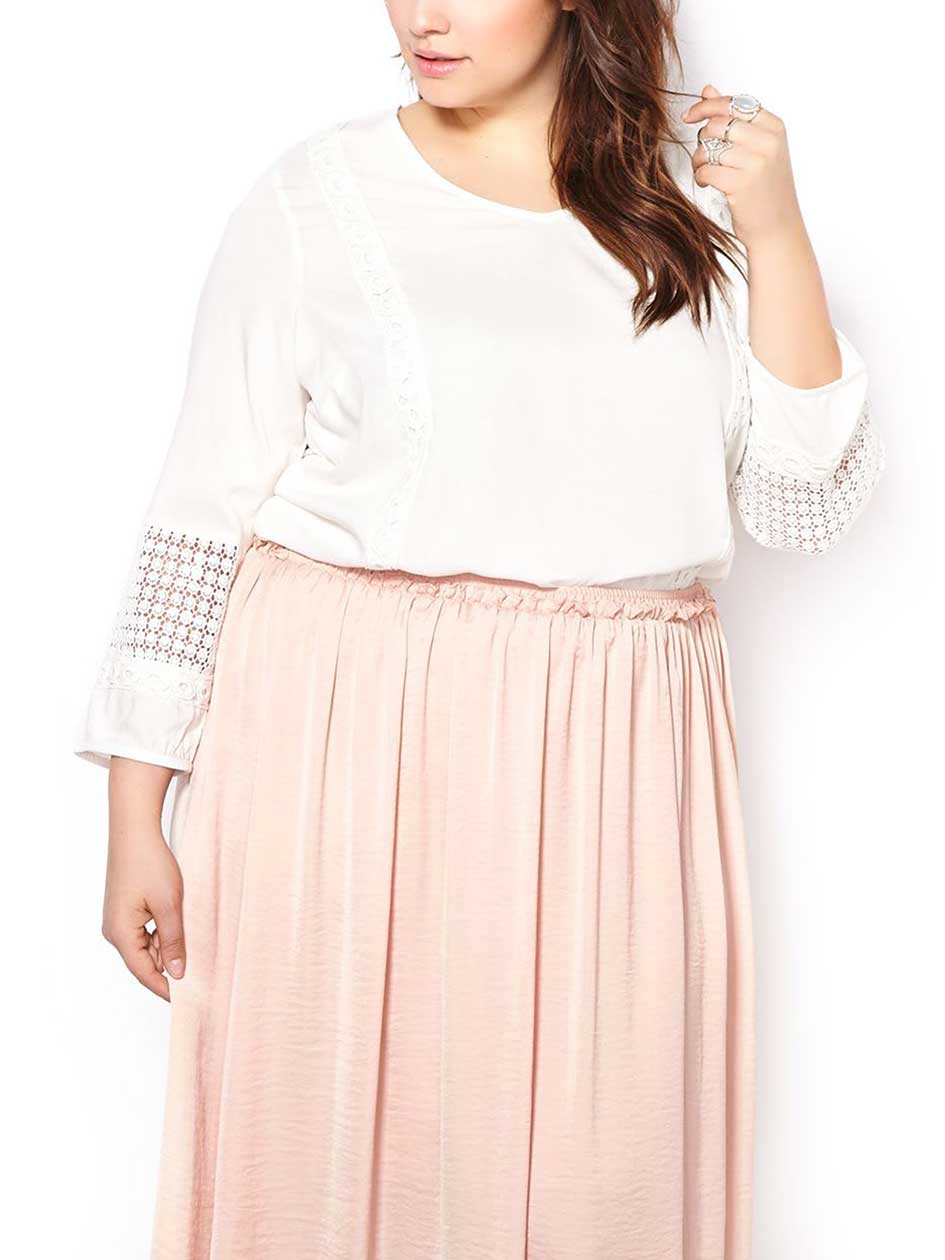 Long Sleeve Lace Trim Blouse Penningtons Long Sleeve Lace Trim Blouse Penningtons