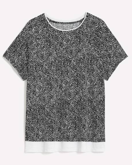 T-shirt abstrait à manches raglan avec effet superposé - Active Zone
