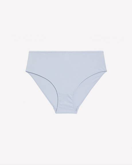High-Cut Blue Ribbed Microfibre Brief - ti Voglio