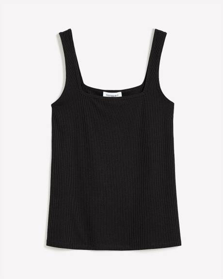 Square-Neck Ribbed Knit Tank Top - Addition Elle - PENN. Essentials