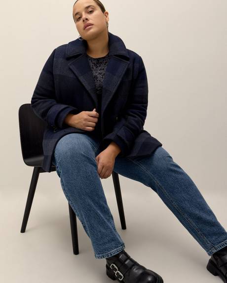 Plaid Peacoat - Addition Elle