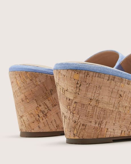 Extra Wide Width, Cork Wedge Mule
