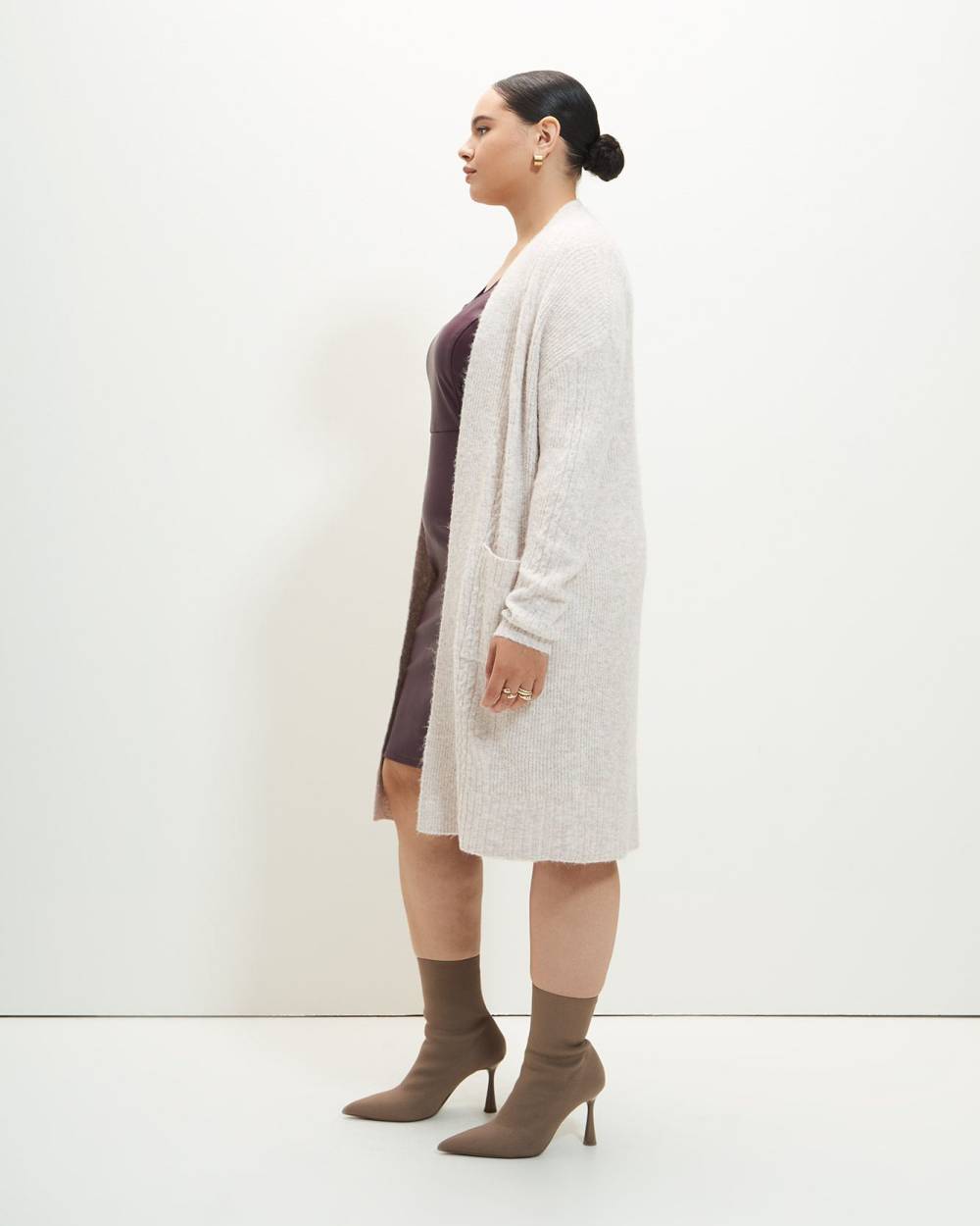 Knee length cardigan online