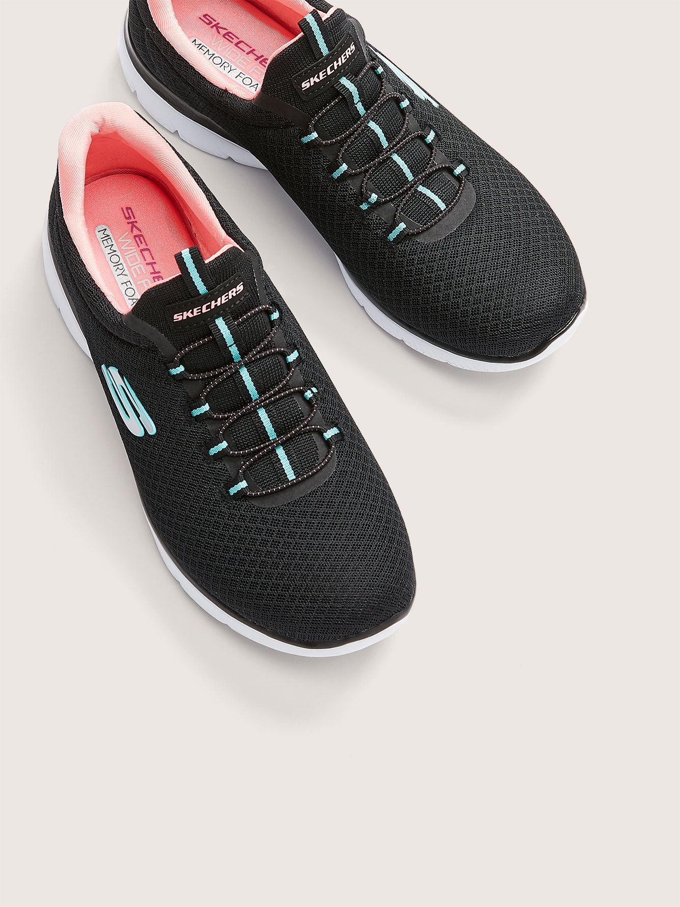 skechers wide width slip on sneakers